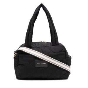 Marc Jacobs Women's Black Quilted Two-Way Zip Top The Weekender Medium Bag sz OS